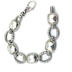 LAGOS sterling silver caviar “Silver Rocks” bracelet